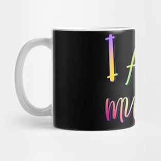 I am musician multicolor.typography slogan design. Mug